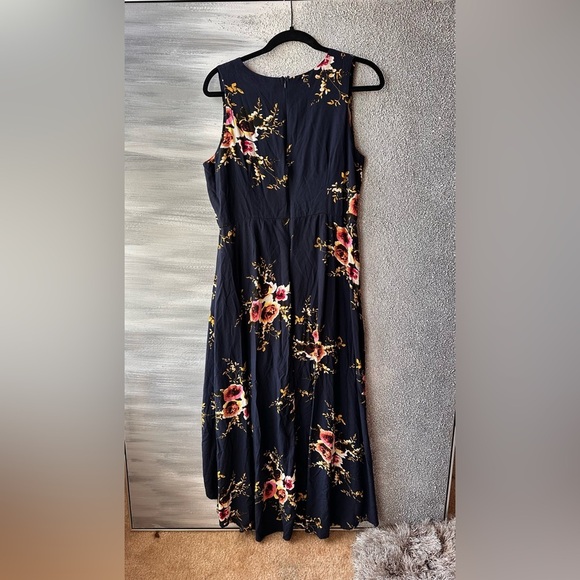 Orange and Pink Sleeveless High Low Sundress for Cocktail - Picture 6 of 8